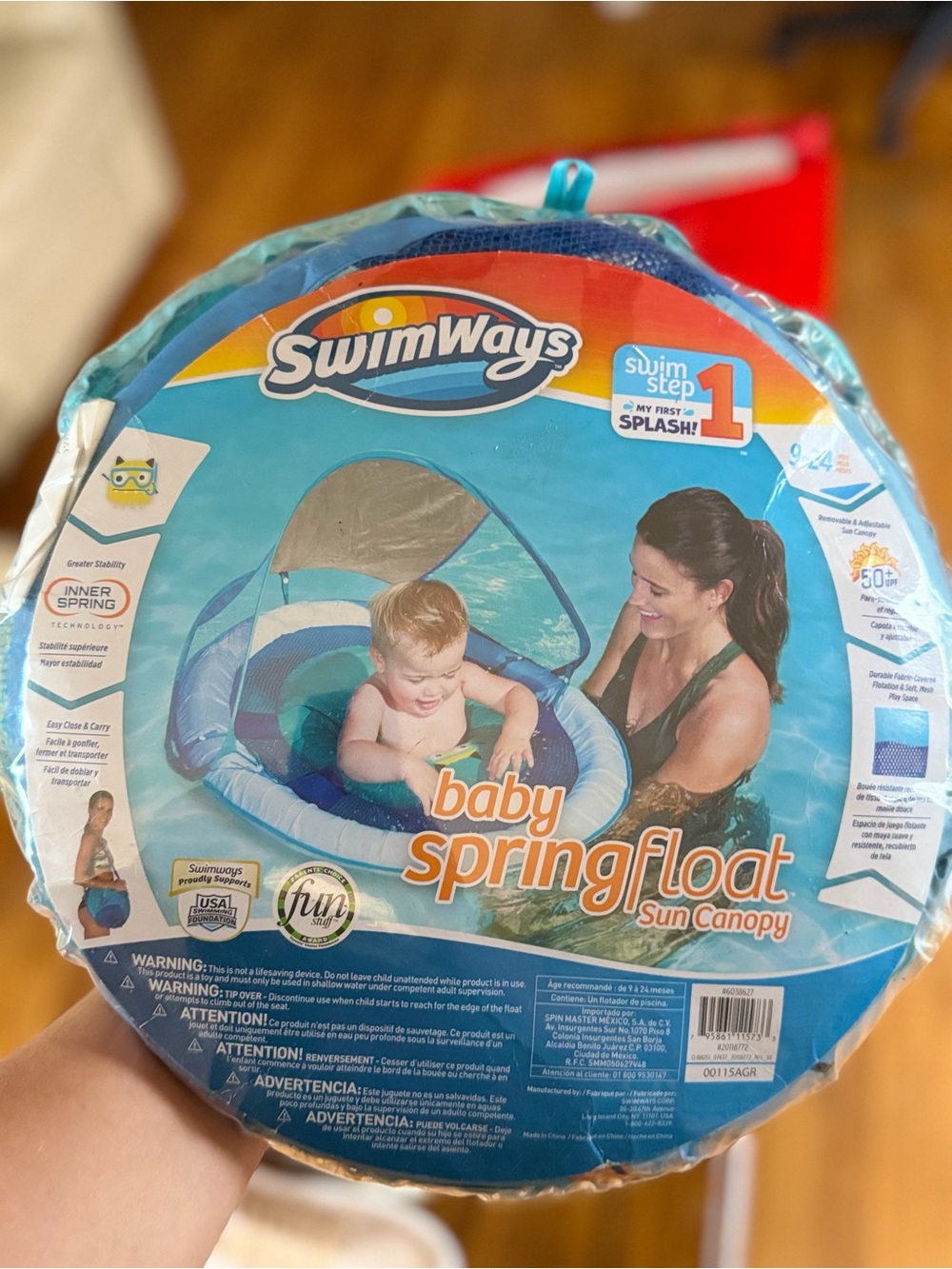 Baby SpringFloat Sun Canopy - Blue - Picture 2 of 3